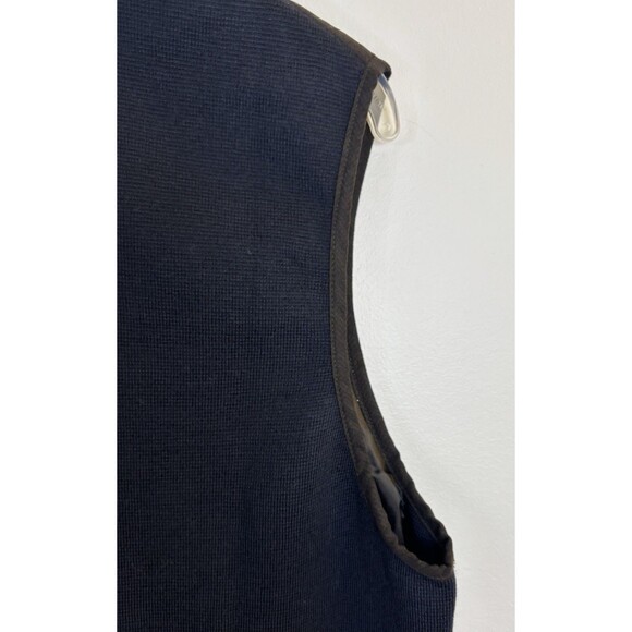 MAISON WOOLIES Puffer Merino Wool Vest Mens Large Full Zip Pockets Navy Classic - Picture 7 of 13